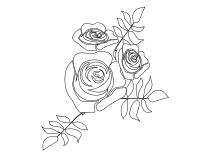 Malvorlage einfache Rosen