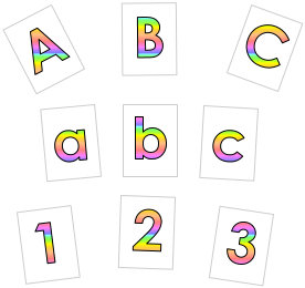 ABC-Lernkarten bunt
