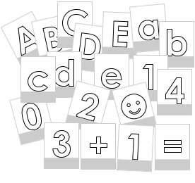 Buchstabenkarten zum ABC erlernen für Kinder