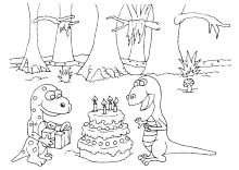 Geburtstagsparty bei den Dinos