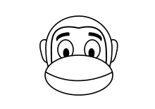 Malvorlage Affen Emoji