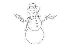 Schneemann mit Hut