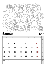 Kinderkalender 2018 zum Ausmalen online ausdrucken basteln