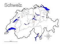 Länderkarte Schweiz