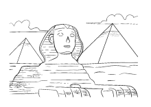 Pyramiden mit Sphinx