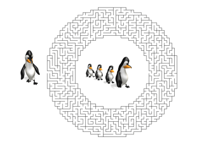 Labyrinth, Irrgarten Pinguin