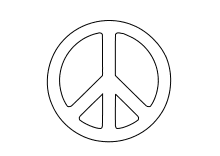 Druckvorlage Friedenszeichen