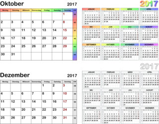 Kalender-Vorlagen fürs nächste Jahr