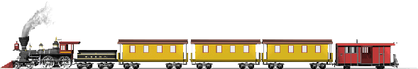Eisenbahn Dampf-Lokomotive Zug
