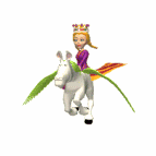 Prinzessin auf einem fliegenden Pferd
