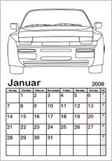 Monatskalender Vorlage 2025