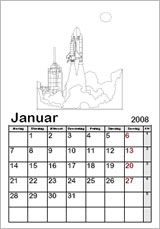 Monatskalender Vorlage 2025