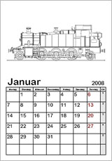 Monatskalender Vorlage 2025