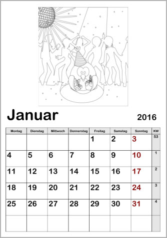 Malvorlagenkalender 2024