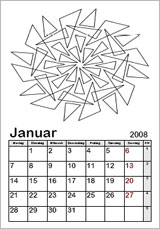 Monatskalender Vorlage 2025