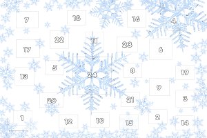 Schneestern-Adventskalender A4-Format