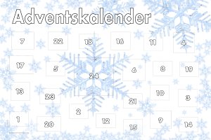 Vorlage ausdrucken Schneesterne-Kalender