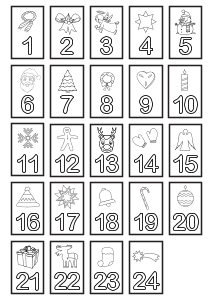 Bilderkärtchen Adventkalender