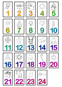 Adventskalender-Zahlen