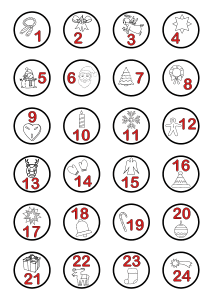 PDF Vorlage zum ausdrucken Advent