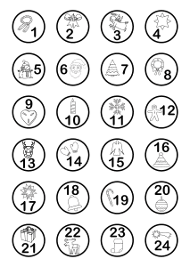 Zahlen und Bilder Adventszeit