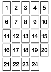 Zahlen 1-24 Vorweihnachtszeit