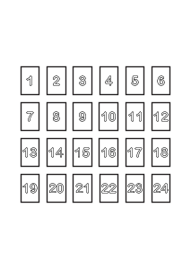 Zahlen ausmalen Adventzeit