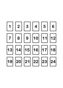 Zahlen 1-24 Vorweihnachtszeit