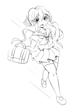 Anime Girl mit Handtasche