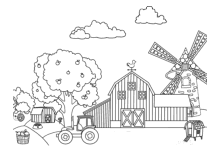 Farm mit Traktor