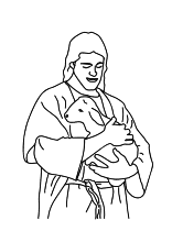 Jesus mit Schaf