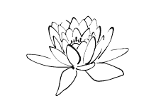 Ausmalbils Lotusblüte