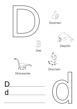 Alphabet-Malvorlage für den Buchstaben D