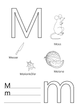 Arbeitblatt für den Buchstaben M