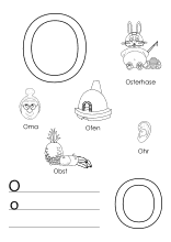 Alphabet-Vorlage für den Buchstaben O