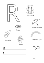 Alphabet-Vorlage für den Buchstaben R