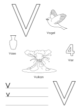 Arbeitsblatt für den Buchstaben V