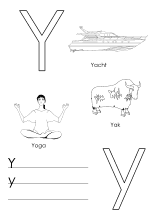 Übungsblatt für den Buchstaben Y