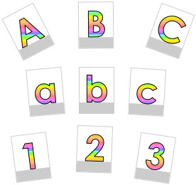 ABC-Karten Regenbogen