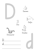 Alphabet-Malvorlage für den Buchstaben D