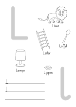 Übungsblatt für den Buchstaben L