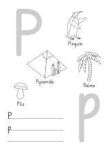 Arbeitsblatt für den Buchstaben P