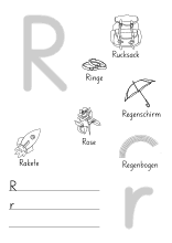 Alphabet-Vorlage für den Buchstaben R