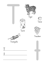 Arbeitsblatt für den Buchstaben T