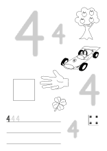 Arbeitsblatt für Zahl Nummer 4