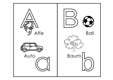 ABC Buchstaben lernen Arbeitsblatt