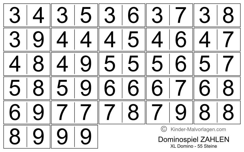 Domino Spiel Ausdrucken Vorlagen