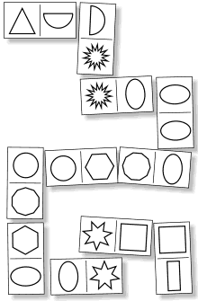 Domino mit verschiedenen Formen