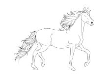 Pferd mit Horn