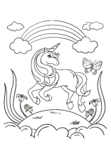 Ausmalbild Einhorn Fabelwesen Einhorner Unicorn